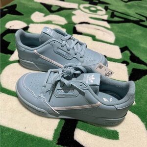 Baby blue adidas size 2Y shoes